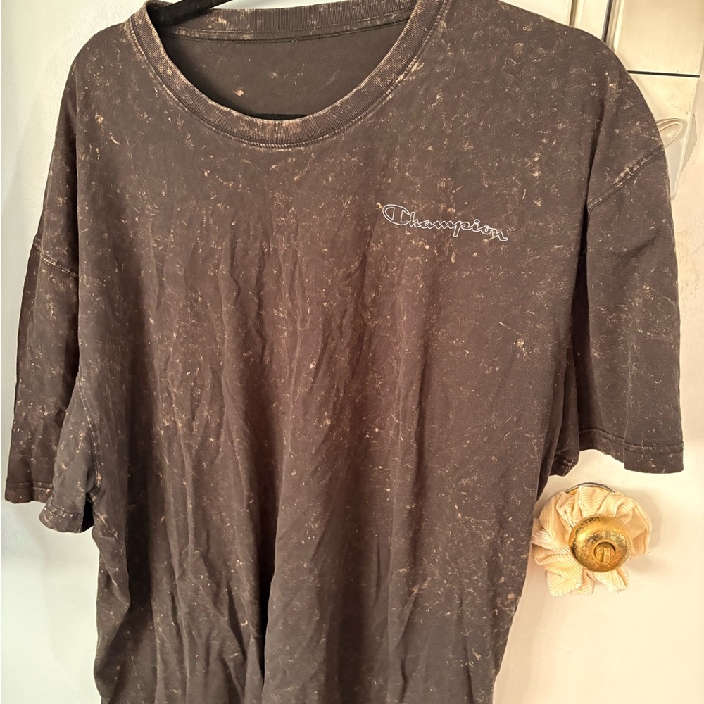 Black Short Sleeve Tee with Vintage Look